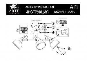 Потолочная люстра Arte Lamp MARTIN A5216PL-8WG