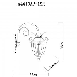 Настенное бра Arte Lamp SCHELENBERG A4410AP-1SR