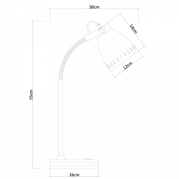 Офисная настольная лампа Arte Lamp A2214LT-1AB