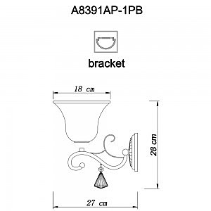 Настенное бра Arte Lamp A8391AP-1PB