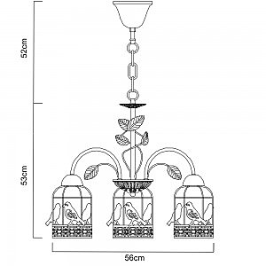 Люстра с птичками Cincia A5090LM-5WG Arte Lamp