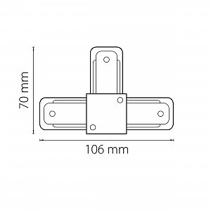 Соединитель T-образный однофазный Lightstar Barra 502136