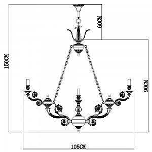 Подвесная люстра Arte Lamp Luisa A7024LM-16WG