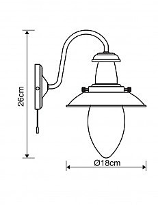 Настенное бра с выключателем Arte Lamp Fisherman A5518AP-1AB