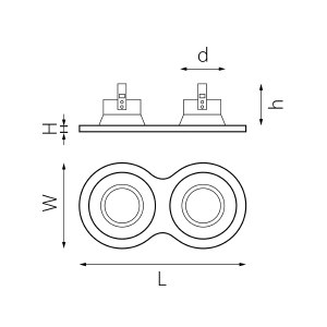 Встраиваемый светильник Lightstar Domino D6260606