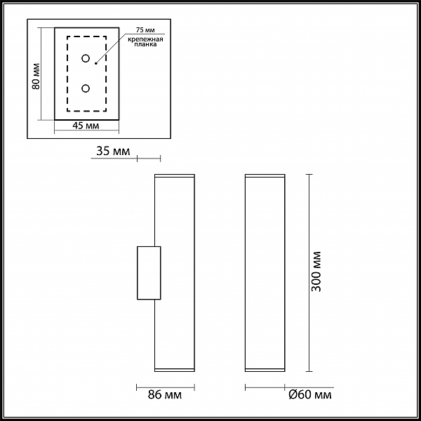 Настенный светильник Odeon Light Dario 4245/2WA