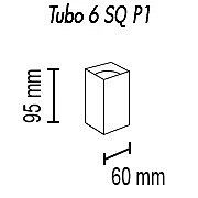Накладной светильник TopDecor Tubo Tubo6 SQ P1 09