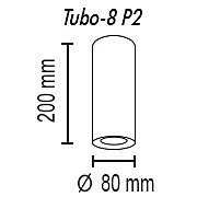 Накладной светильник TopDecor Tubo Tubo8 P2 11