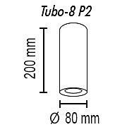Накладной светильник TopDecor Tubo Tubo8 P2 17