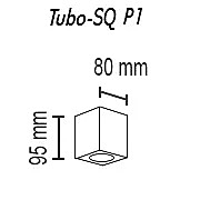 Накладной светильник TopDecor Tubo Tubo8 SQ P1 11
