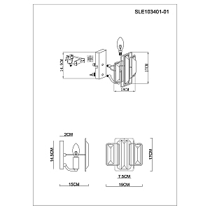 Настенное бра Evoluce Giano SLE103401-01