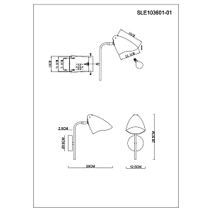 Настенное бра Evoluce Satta SLE103601-01