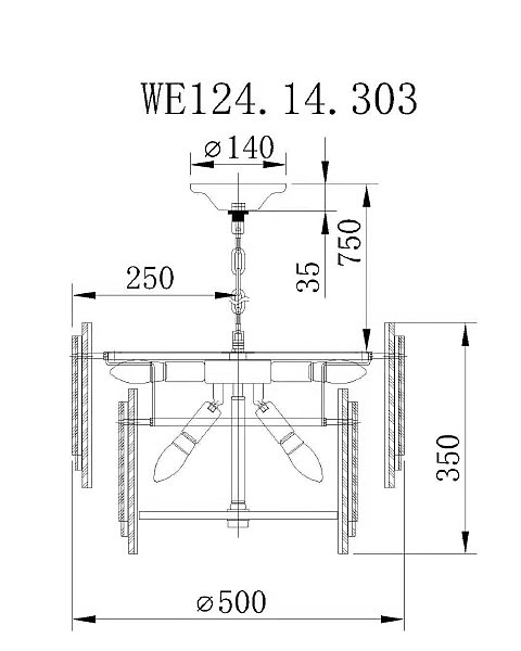 Подвесная люстра Wertmark Agati WE124.14.303