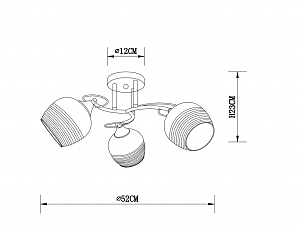 Потолочная люстра Arte Lamp Atria A4121PL-3WH