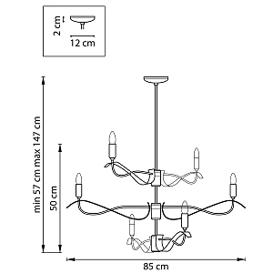 Люстра на штанге Lightstar Ragno 733263