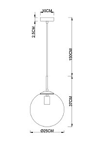 Светильник подвесной Arte Lamp Volare A1561SP-1PB