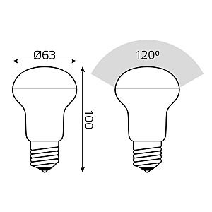 Светодиодная лампа Gauss Elementary R39/R50/R63 63228