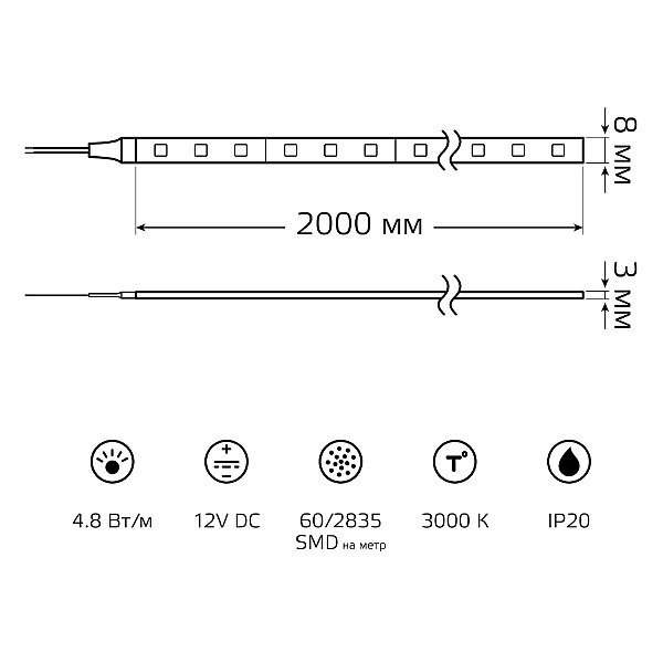 LED лента Gauss Basic BT003