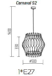 Светильник подвесной TopDecor Carnaval Carnaval S2