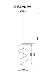 Светильник подвесной Wertmark Hilda WE452.01.303