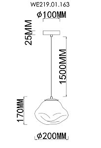 Светильник подвесной Wertmark Isola WE219.01.163