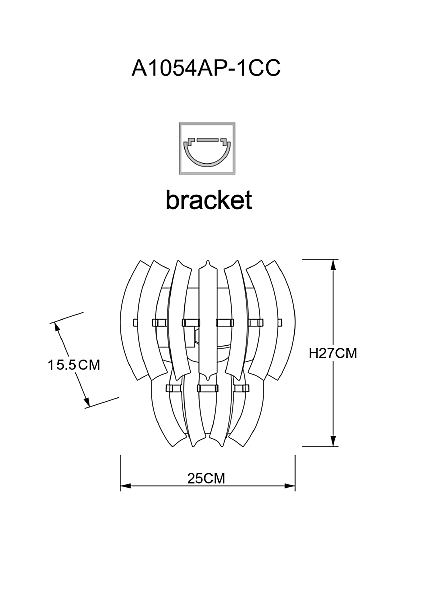 Настенное бра Arte Lamp Ella A1054AP-1CC