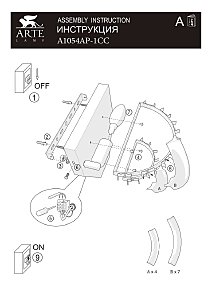 Настенное бра Arte Lamp Ella A1054AP-1CC