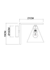 Настенное бра Arte Lamp Jacob A7029AP-1BK