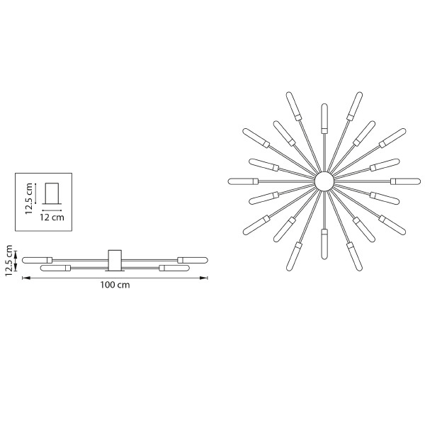 Потолочная люстра Lightstar Ragno 732203