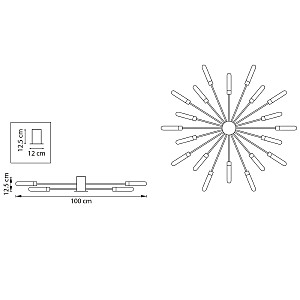 Потолочная люстра Lightstar Ragno 732203