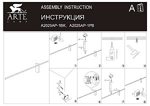 Настенный светильник Arte Lamp Phoenix A2025AP-1BK