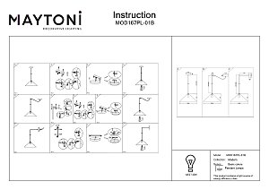 Светильник подвесной Maytoni Basic colors MOD167PL-01B