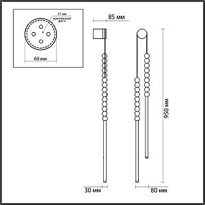 Настенный светильник Odeon Light Monella 6639/16WL