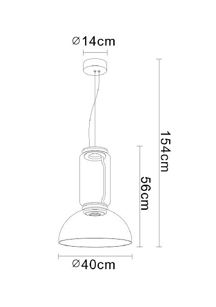 Светильник подвесной Divinare Trumpet 1242/06 SP-18