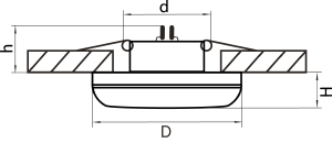 Встраиваемый светильник Lightstar Piano mini 011274