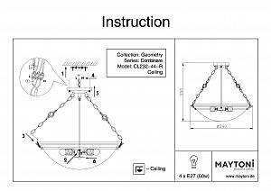 Светильник подвесной Maytoni Combinare CL232-44-R