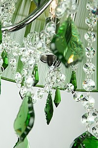 Подвесная люстра Eurosvet Emerald 3125/5 хром/зелёный Strotskis
