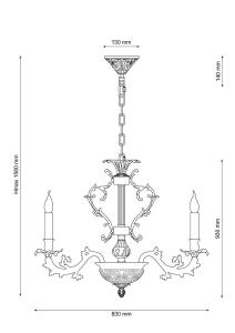 Люстра многоярусная Firrnze FIRENZE 1781.15.3 antique gold Lucia Tucci