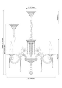 Подвесная хрустальная люстра Napoli Lucia Tucci NAPOLI 148.5 white antique