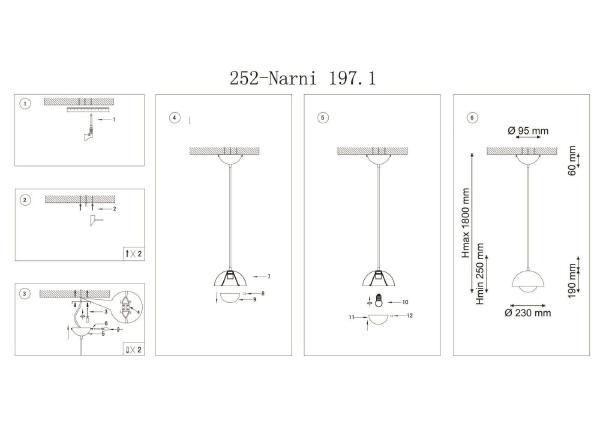 Светильник подвесной Lucia Tucci Narni Narni 197.1 blu