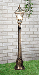 Столб фонарный уличный Elektrostandart Capella Capella F черное золото