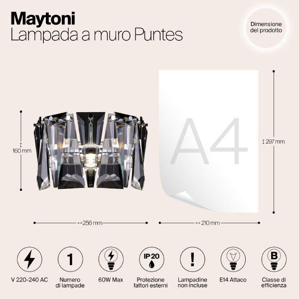 Настенное бра Maytoni Puntes MOD043WL-01CH