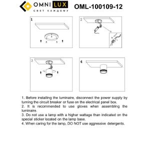 Накладной светильник Omnilux Fortezza OML-100109-12