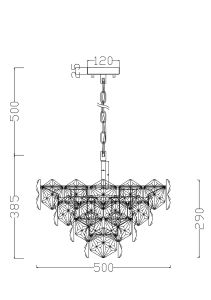 Подвесная хрустальная люстра Molly Freya FR1004PL-09CH