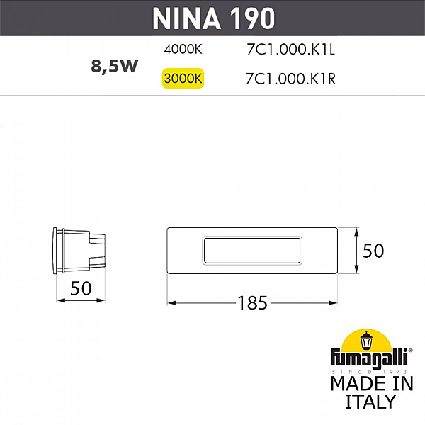 Уличный встраиваемый Fumagalli Nina 7C1.000.000.AYK1L