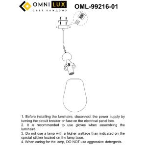 Светильник подвесной Omnilux Sovareto OML-99216-01