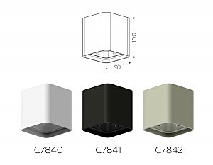 Корпус светильника накладной для насадок 70*70mm Ambrella Diy Spot C7842