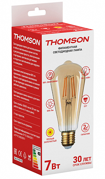 Ретро лампа Thomson Led Filament St64 TH-B2129