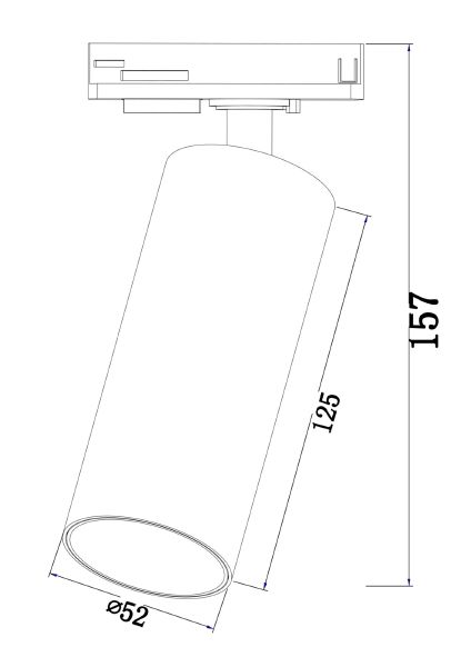 Трековый светильник Maytoni Single phase track system TR021-1-12B3K