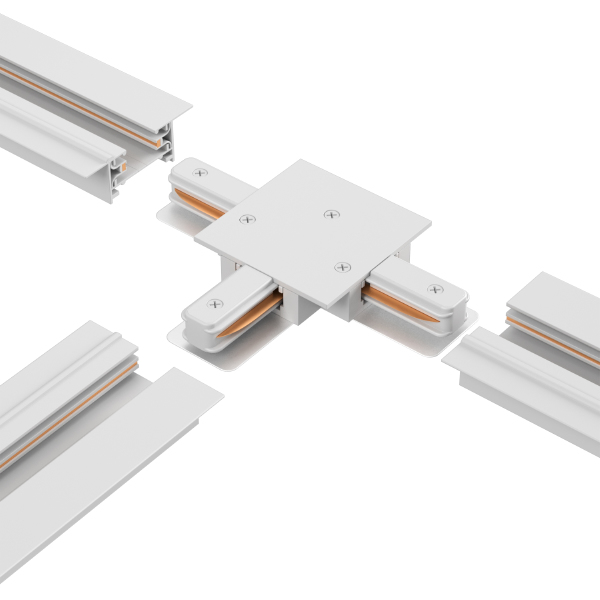 Соединитель Т-образный (однофазный) для встраиваемого шинопровода Crystal Lux Clt 0.2211 CLT 0.2211 02 WH